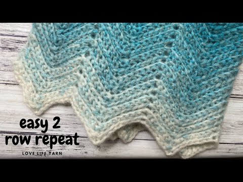 EASY Two Row Repeat Crochet Chevron Blanket! Perfect for Beginners…