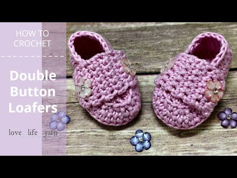 How to Crochet: Double Button Loafers