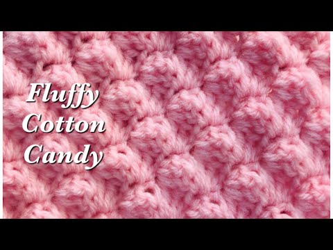 How to Crochet | Fluffy Cotton Candy Crochet Stitch | Textured double crochet -Crochet for Baby #162