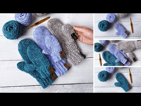 Easy Top Down Crochet Mittens | Beginner Crochet Video Tutorial