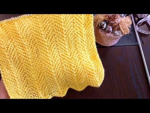 Chevron Zigzag Stitch Pattern ( English )| Knitting Design with Written Instructions