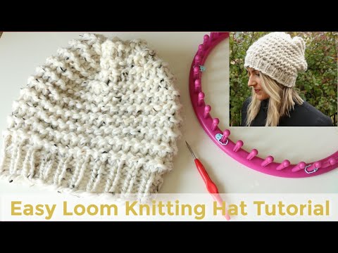 Easy Loom Knitting Hat Tutorial - absolute beginner friendly!