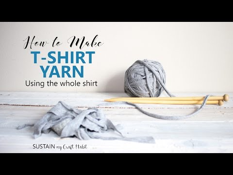 How to make T-Shirt Yarn using the Whole Shirt in a Continuous Strand