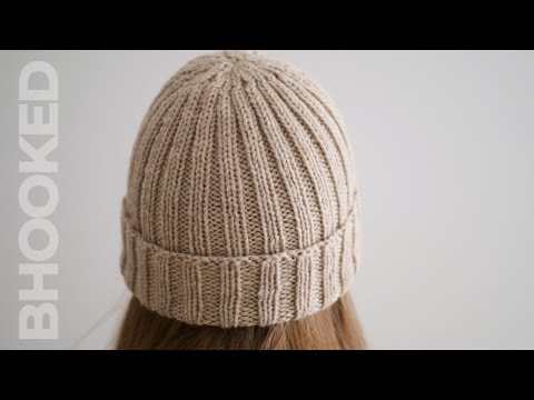SIMPLE Rib Knit Hat (Easy to Follow for New Knitters!)