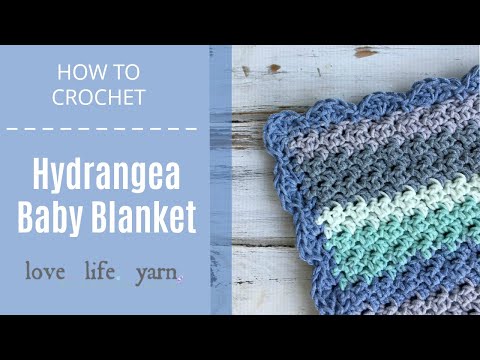 How to Crochet: Hydrangea Baby Blanket