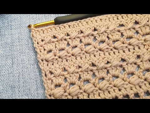 Crochet Stitches for blankets | easy textured stitch for crochet blankets
