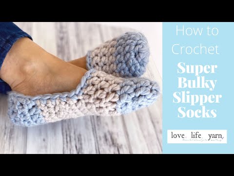 How to Crochet Slipper Socks