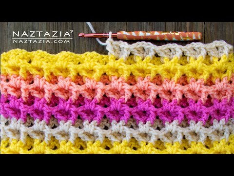 CROCHET 3D V Stitch Pattern - Easy Textured Stitches for a Blanket Scarf and More