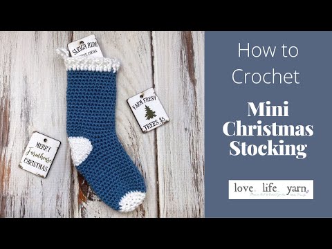 Easy Crochet Puff Stitch Stocking - Free Christmas Stocking