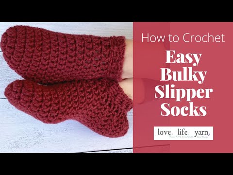 How to Crochet: Easy Slipper Socks