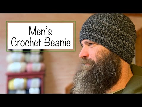 Men’s Crochet Beanie | Men’s Crochet Hat | Crochet Hat | Crochet Beanie