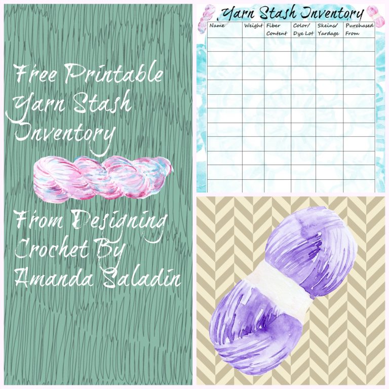 Free Printable Yarn Stash Inventory love. life. yarn.