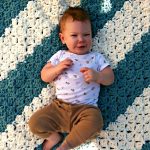 Free Pattern - Quick and Easy Baby Blanket from Designing Crochet by Amanda Saladin. This C2C baby blanket can be whipped up in no time!