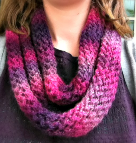 Loom Knit Infinity Scarf of Many Colors