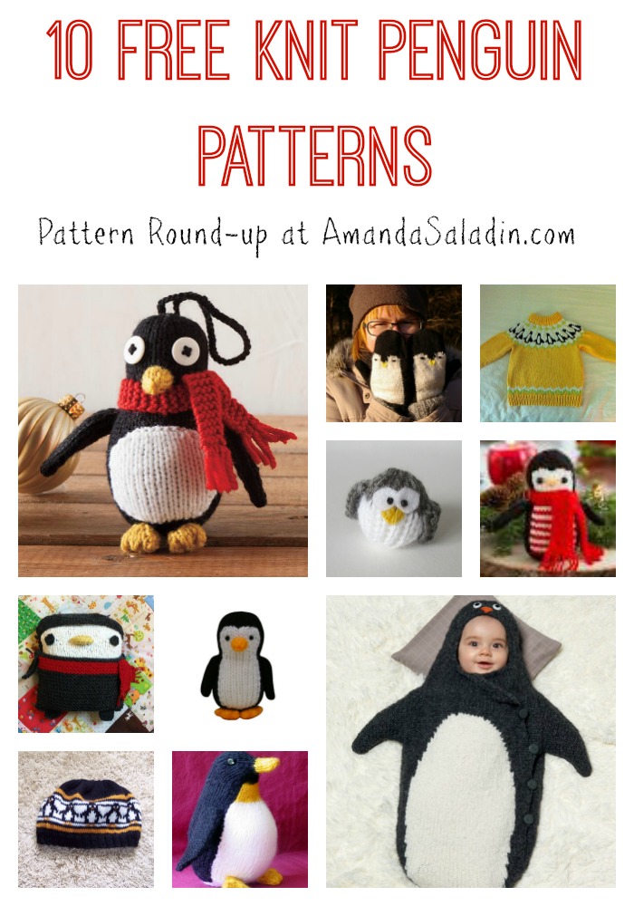 10 Free Knit Penguin Patterns at AmandaSaladin.com