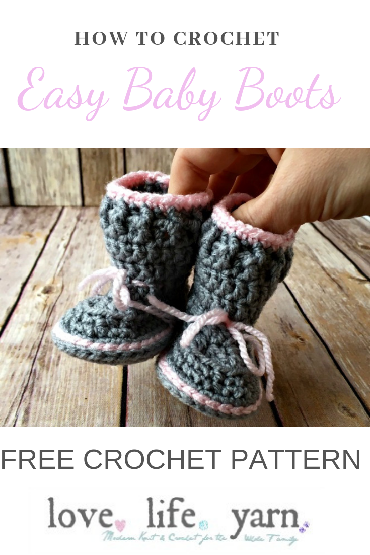 Free Crochet Pattern - Spring Baby Boots