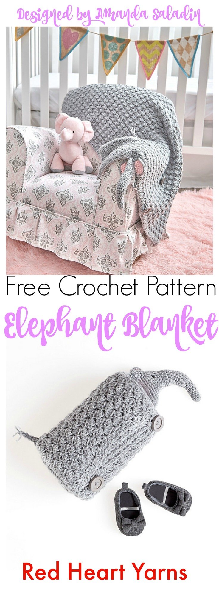 Free Crochet Pattern - Elephant Blanket