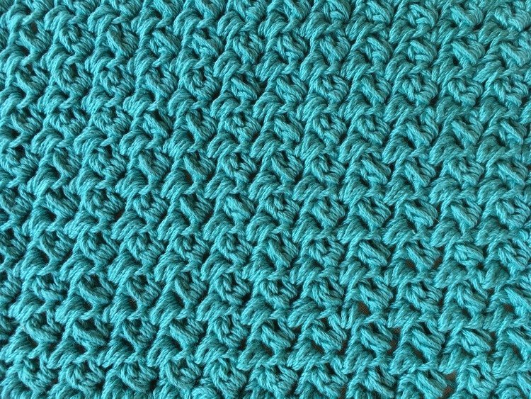 Crochet dish wash cloth set - Turquoise with Vanilla