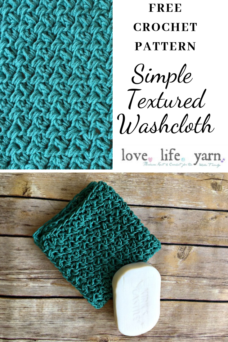 Simple Textured Washcloth - Free Crochet Pattern