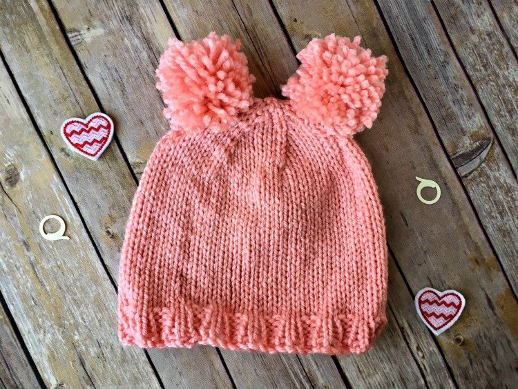 Free Knitting Pattern - Chunky Pom Pom Hat