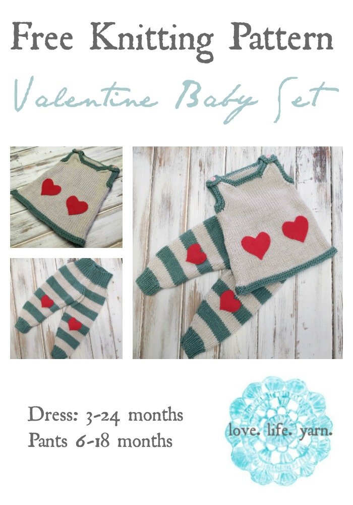 Valentine Baby Set - Free Knitting Pattern