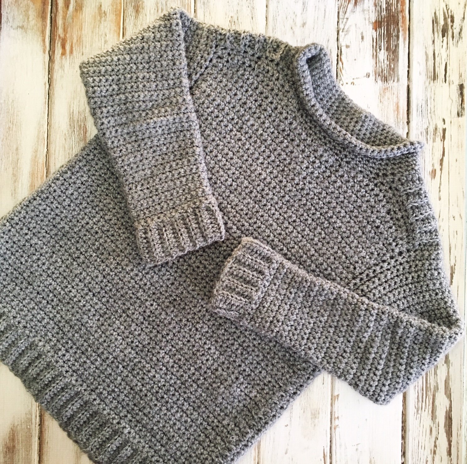 Kid's Ribbed Shoulder Sweater - Free Crochet Pattern