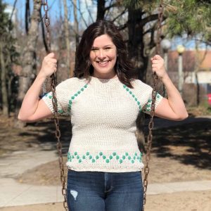 Playful Bobbles Tee on Joy of Motion Crochet | Free Crochet Pattern | Summer Crochet Tee