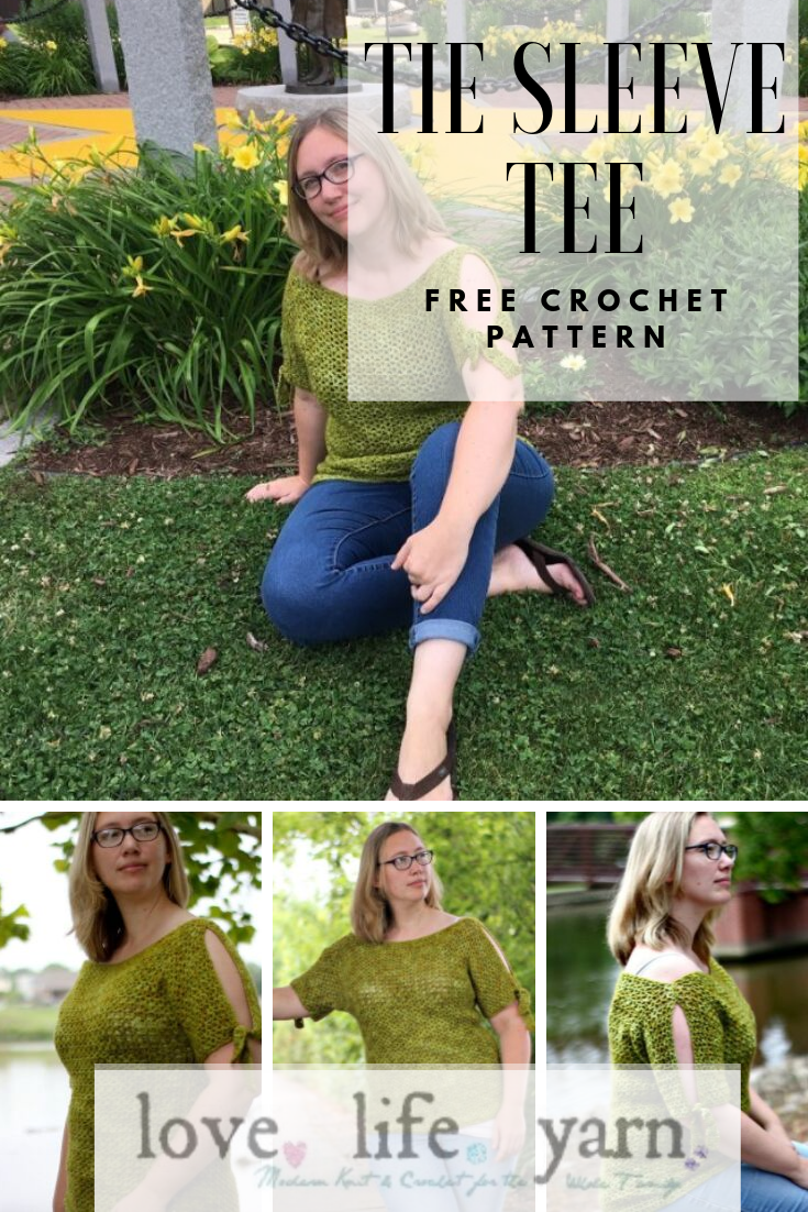 This sweater is SO easy! Front and back are made alike using only double crochet and chains! I'm definitely making both versions of this tee!! I love the cold shoulder sweater look. #freecrochetpattern #freecrochetsweaterpattern #coldshouldersweater