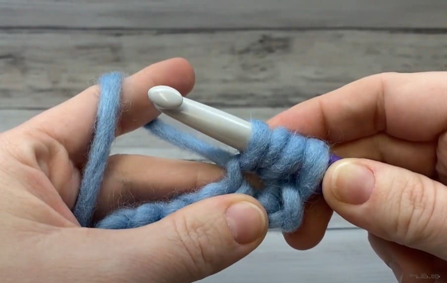 crochet bean stitch step two