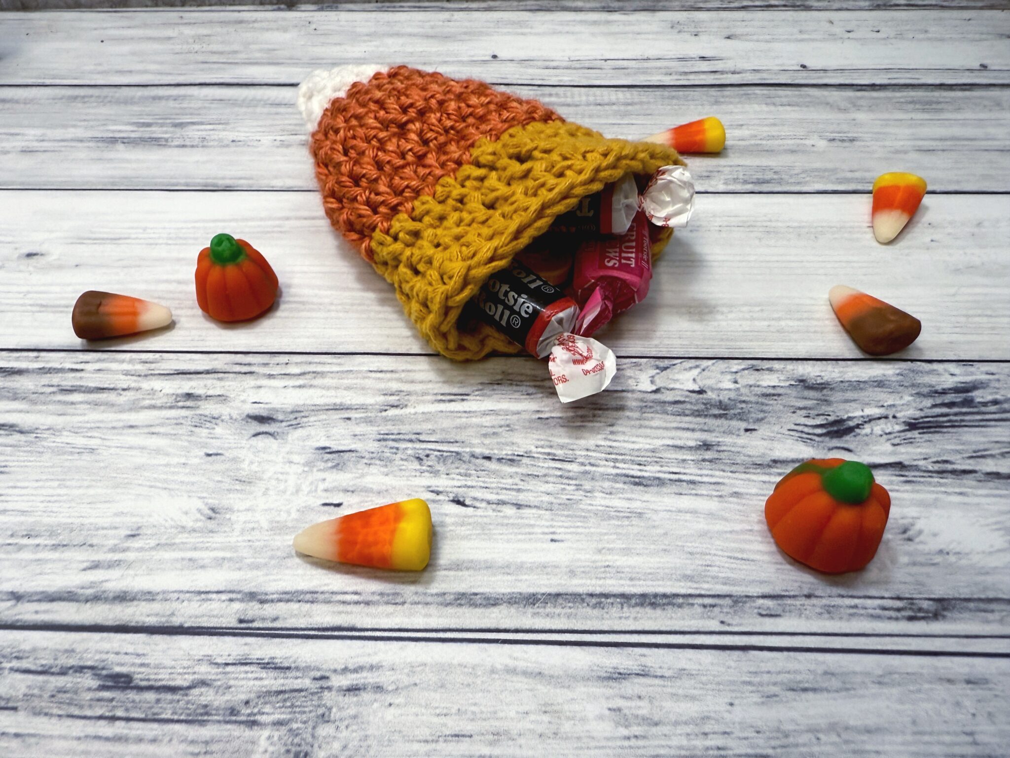 Candy Corn Treat Bag - Free Crochet Pattern - love. life. yarn.