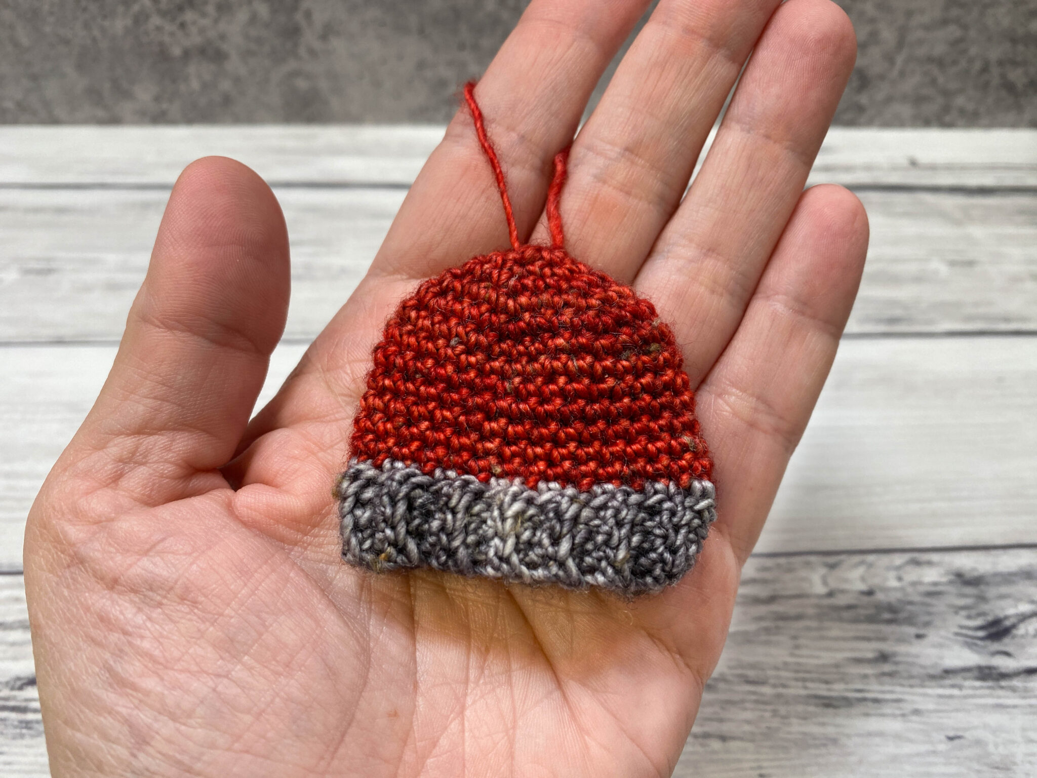Easy Crochet Hat Ornament love. life. yarn.
