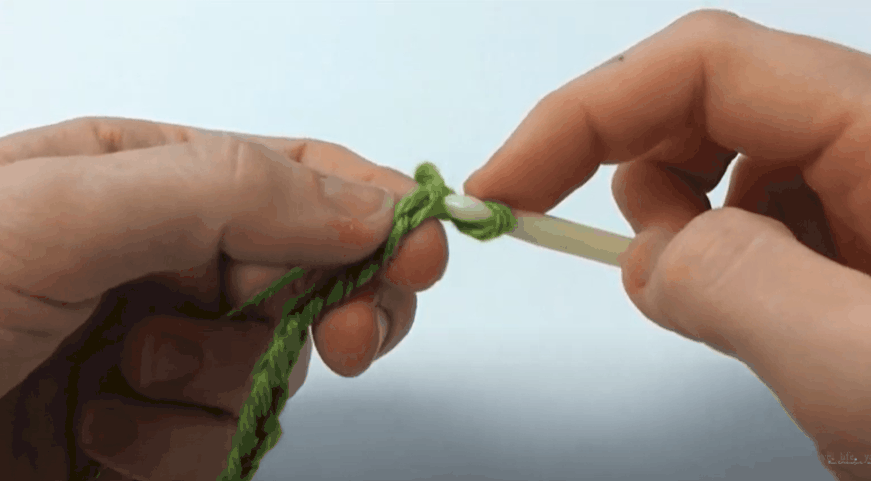 How to crochet into the back of a chain