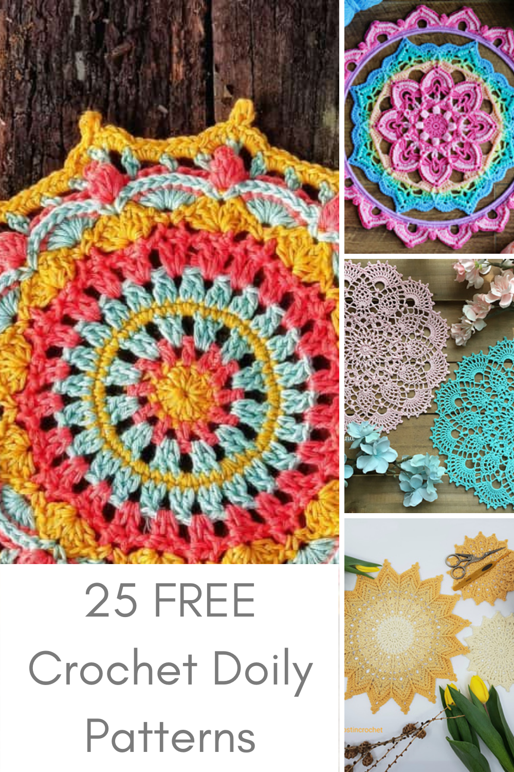 Vintage Hand Crochet Lace Doily Square Table Placemat 17inch Ecru 