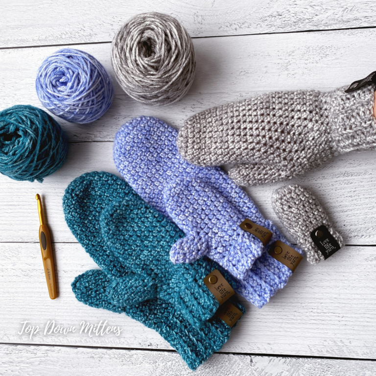 Easy Crochet Mittens (Free Crochet Pattern) love. life. yarn.