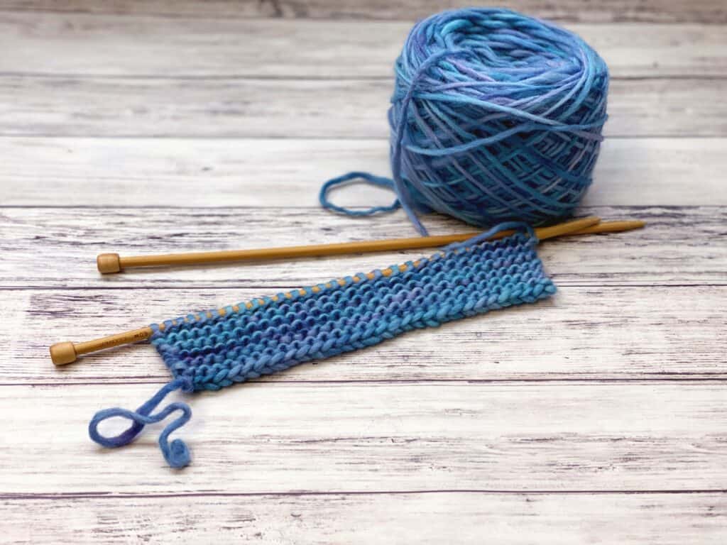 garter stitch swatch