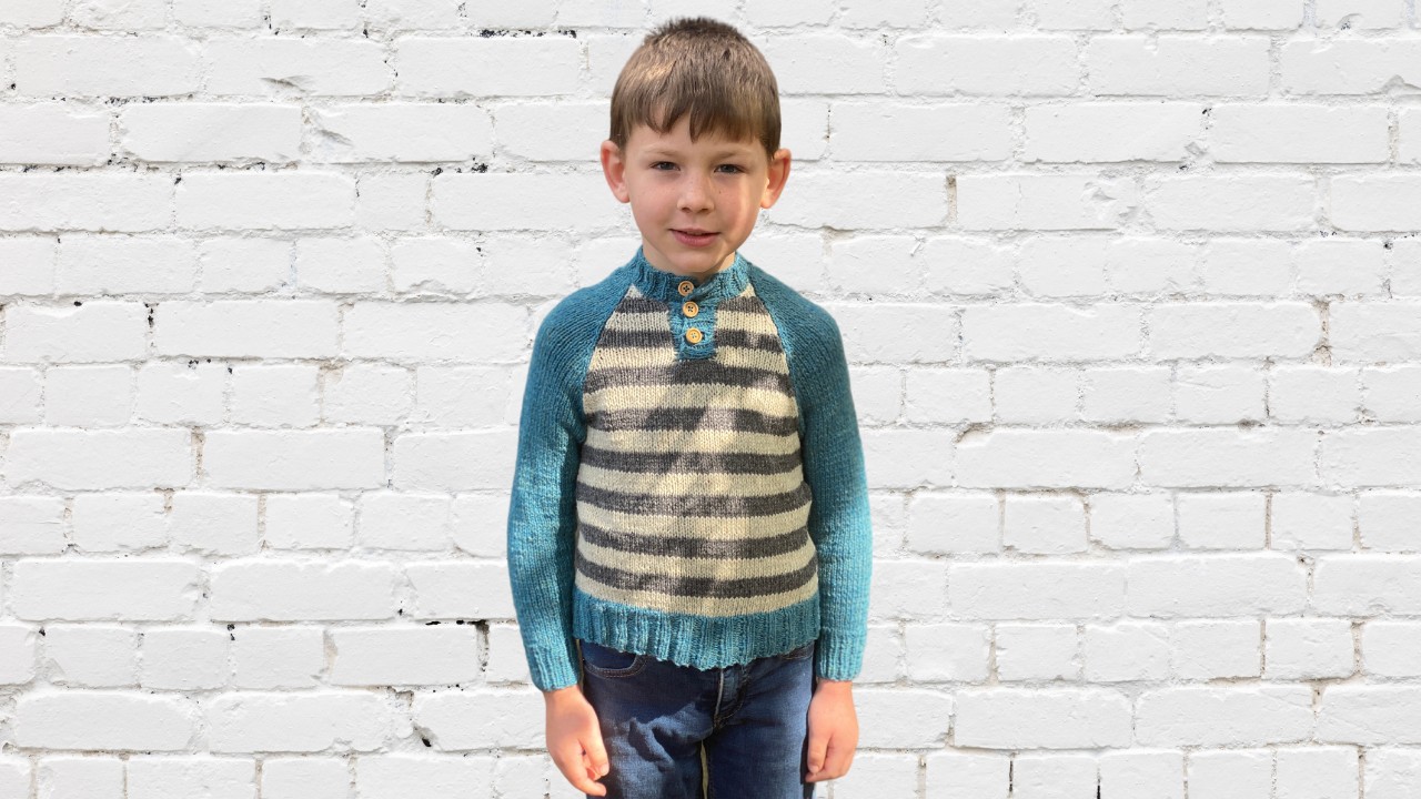 Kids Henley Knitting Pattern love. life. yarn.