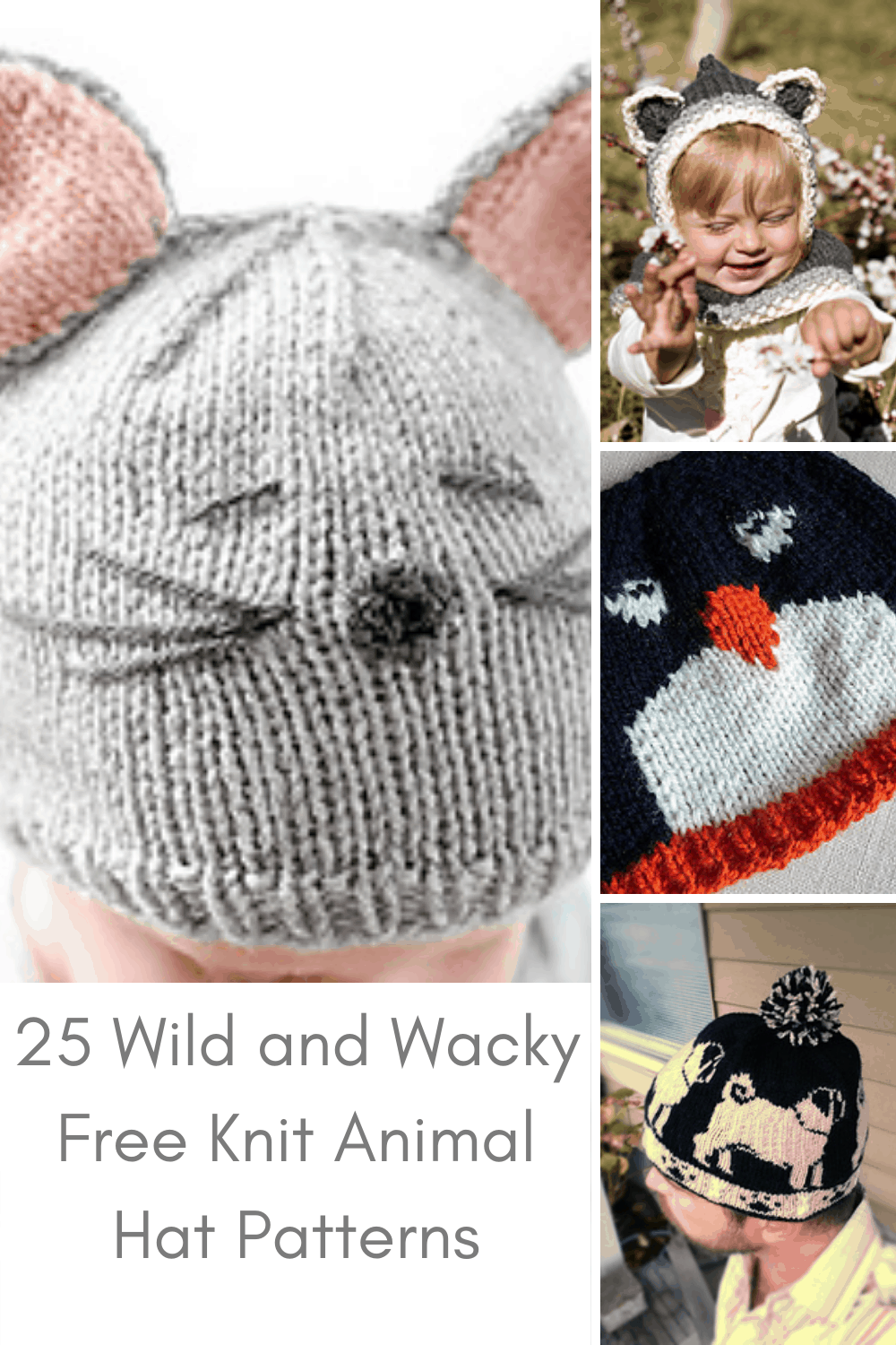 25 Wild and Wacky Free Knit Animal Hat Patterns - love. life. yarn.