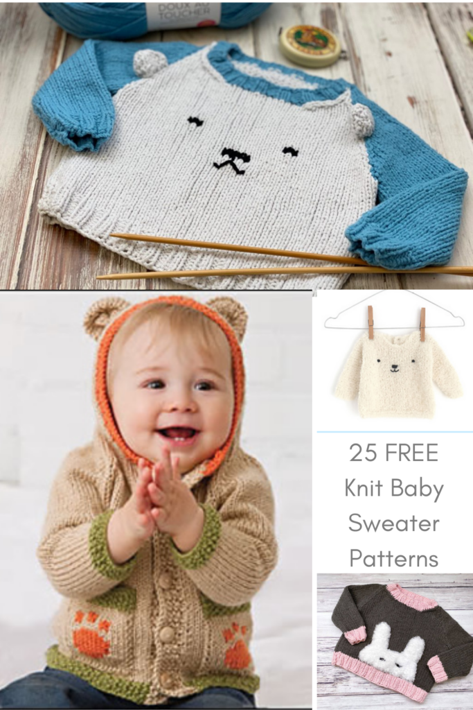 overrasket Meyella optager 25+ Free Knit Baby Sweater Patterns - love. life. yarn.