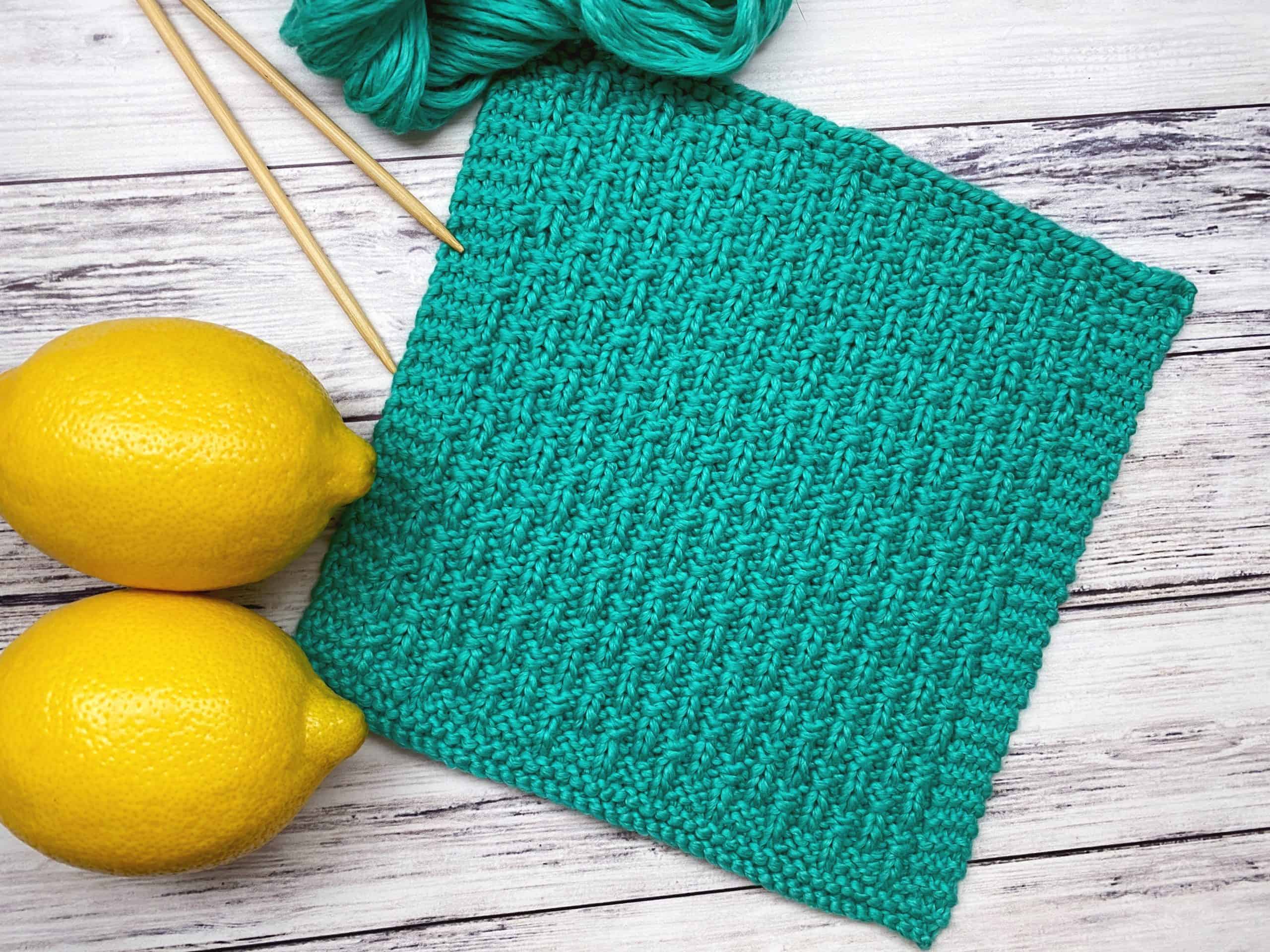 Easy Basketweave Knitted Dishcloth Pattern love. life. yarn.