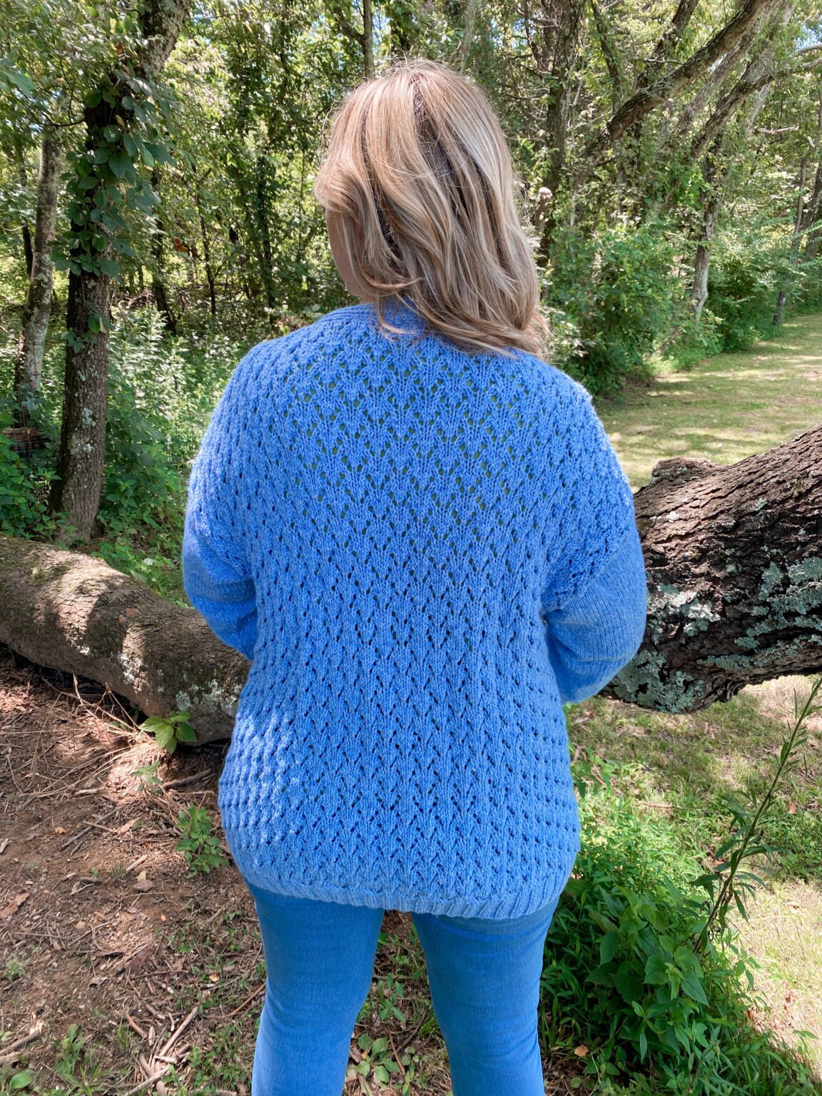 free lace back cardigan knitting pattern
