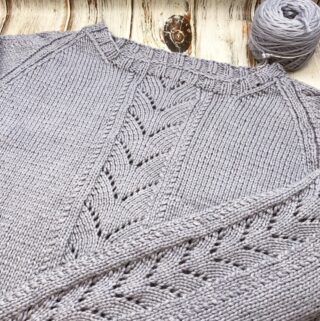Touch of Lace Knit Sweater Pattern love life yarn