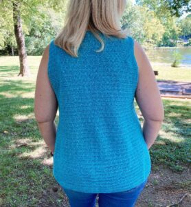 Easy V-Neck Sleeveless Tank (Free Crochet Pattern) - love. life. yarn.