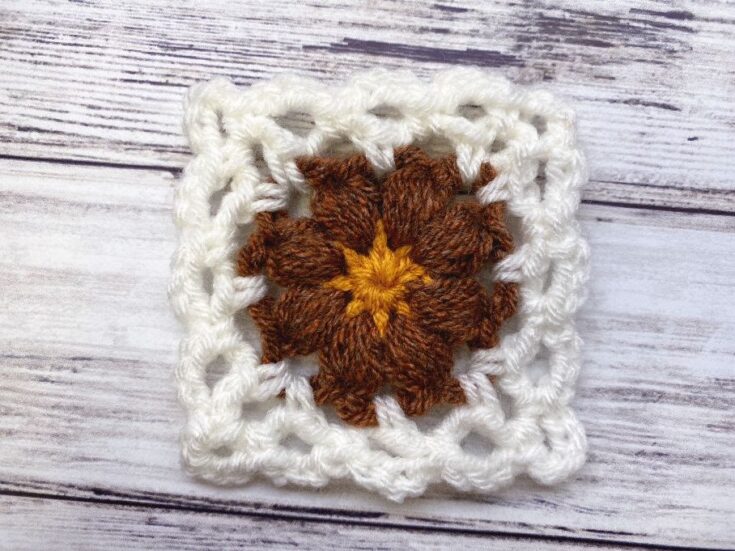 Small Floral Crochet Square Pattern