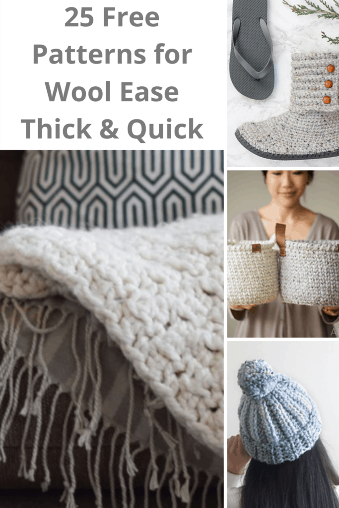 25 Wool Ease Thick & Quick Crochet Patterns (Easy & Free) - love. life. yarn .