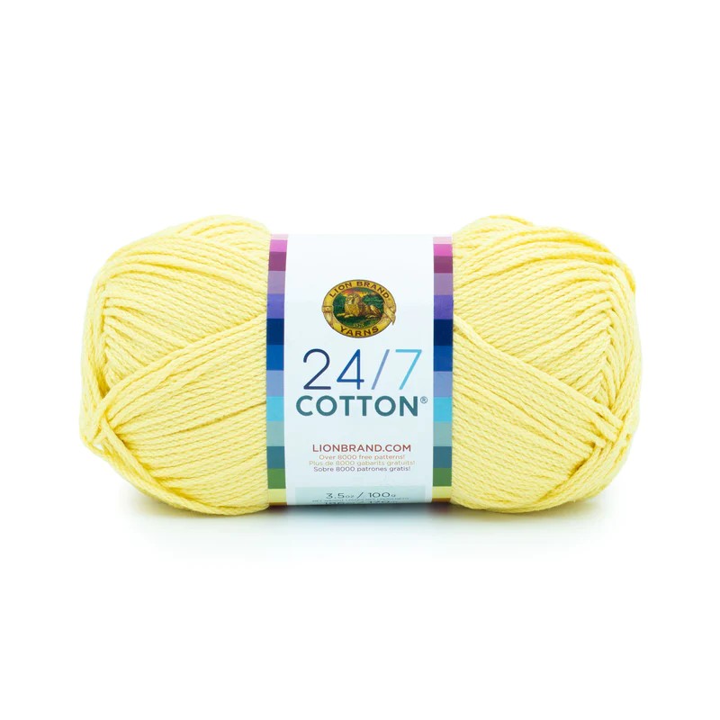skein of 24/7 cotton yarn on white background